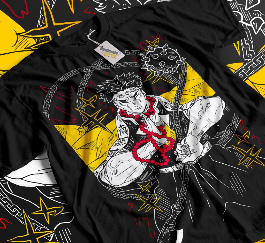 Gyomei Himejima T-shirt Stone Hashira Anime Manga Pillar Demon Slayer Soft Tee L