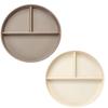 22cm Compartmentalized Plate Plastic Tableware Family Meal Plate for Kids and Adults Microwave and Dishwasher Safe