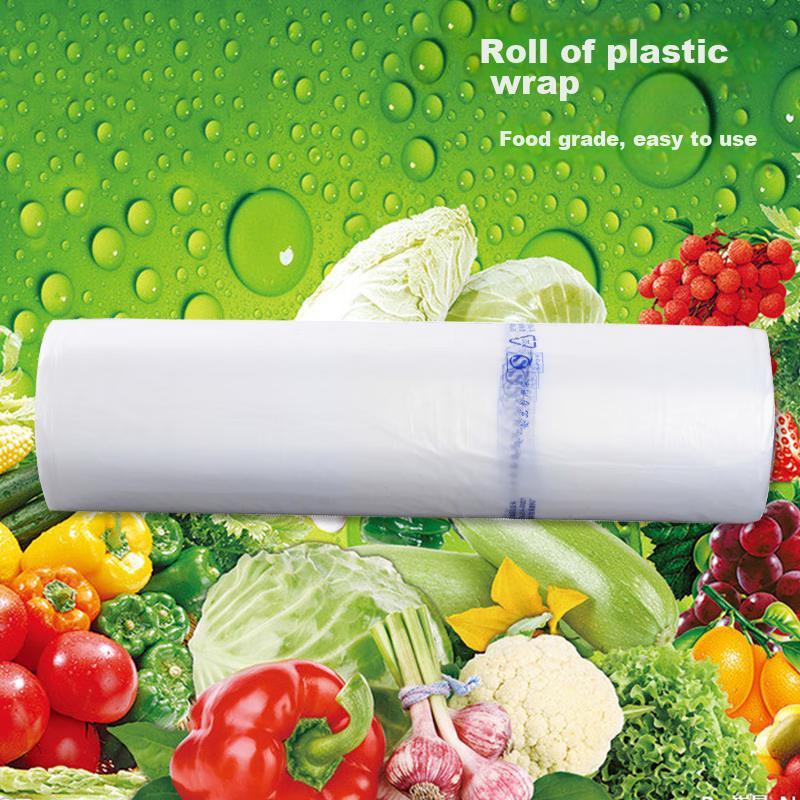 Jinghuisichuang Food Storage Bags [Thickened PE Material, 45*35cm, 300 Pieces], Supermarket Roll-Up Food Storage Bags, JH0129