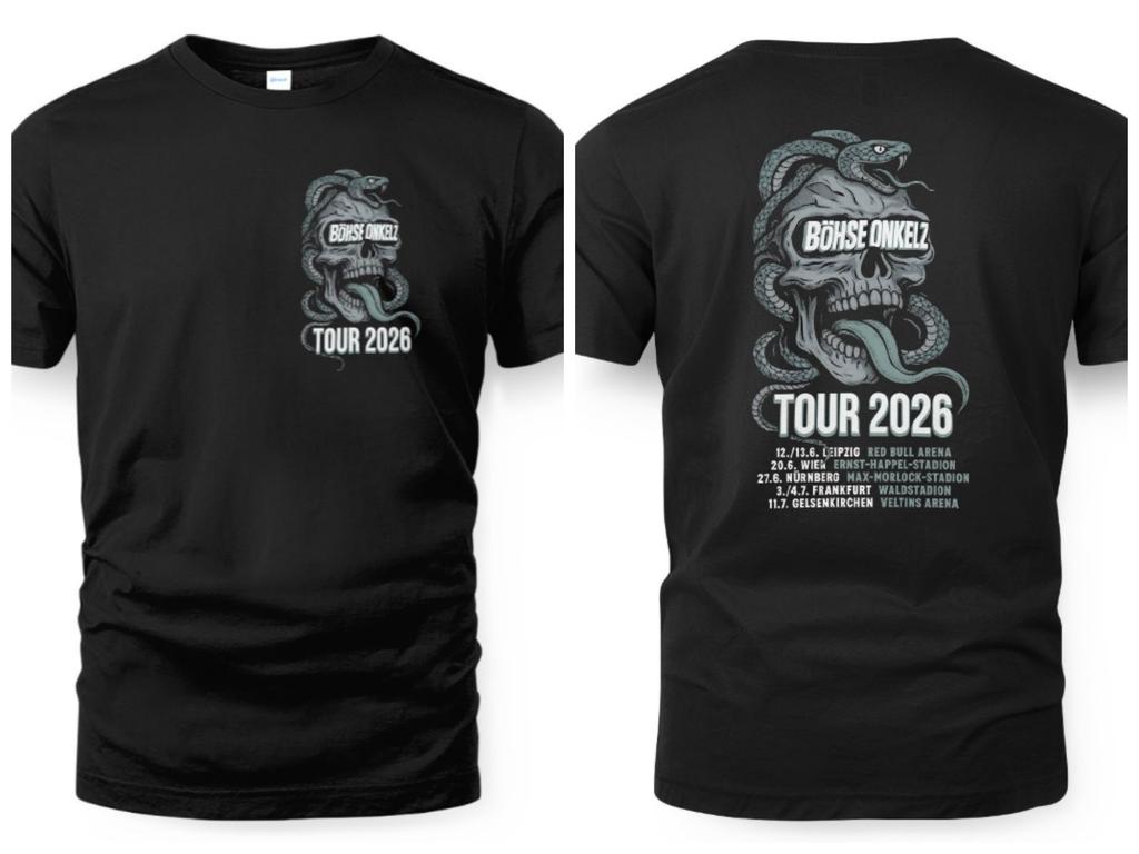 2026 Summer Hot Sale Bhse OnkelzSeitein Bhse Onkelz 46 Years Tour T Shirt Unisex Vintage Top Breathable Streetwear Casual Tee
