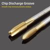 Machine Thread Tap Drill Bit HSS 6542 Titanium Metric Screw Machine Taps Straight Flute Hand Tool M2/M2.5/M3/M3.5/M4/M5/M6/M8