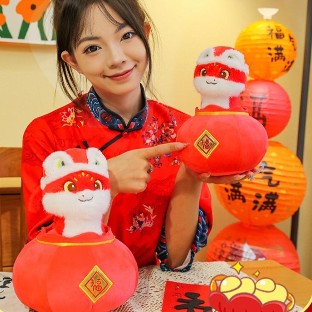 Long Tail Snake Year Plush Toy Big Eyes Lucky Snake Doll Plushies New Year Gifts