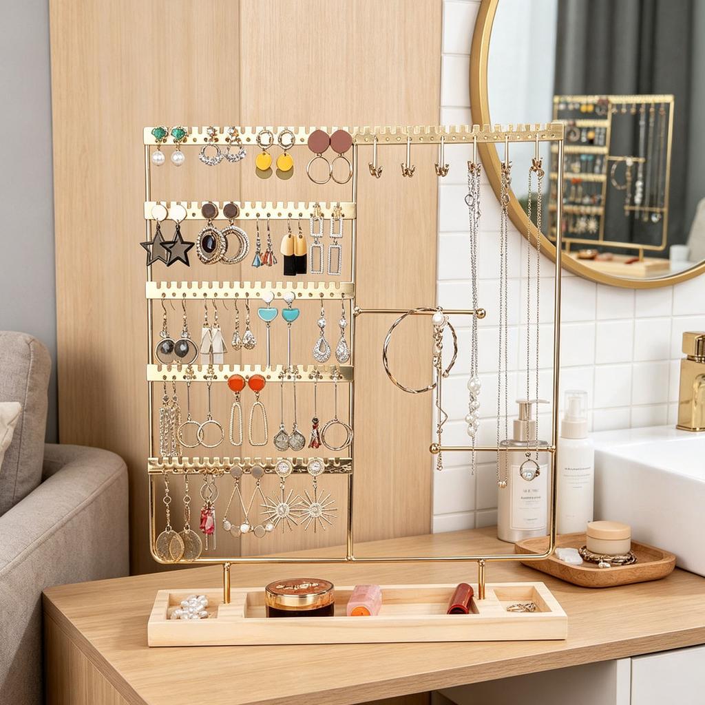 1Set Detachable Jewelry Stand, Multi-Purpose Jewelry Display Organizer Rack for Necklaces Earrings Rings ZSY