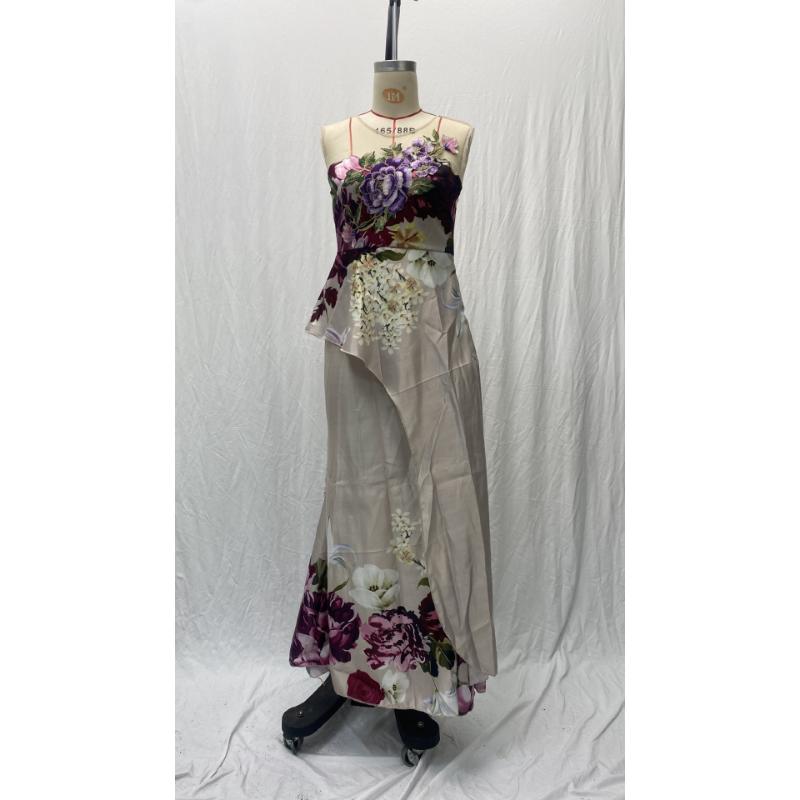Women Sleeveless Sheer Illusion Neck Floral Embroidery Satin Peplum Mermaid Maxi Dress Elegant Evening Cocktail Prom Wedding Guest Formal Party Gown