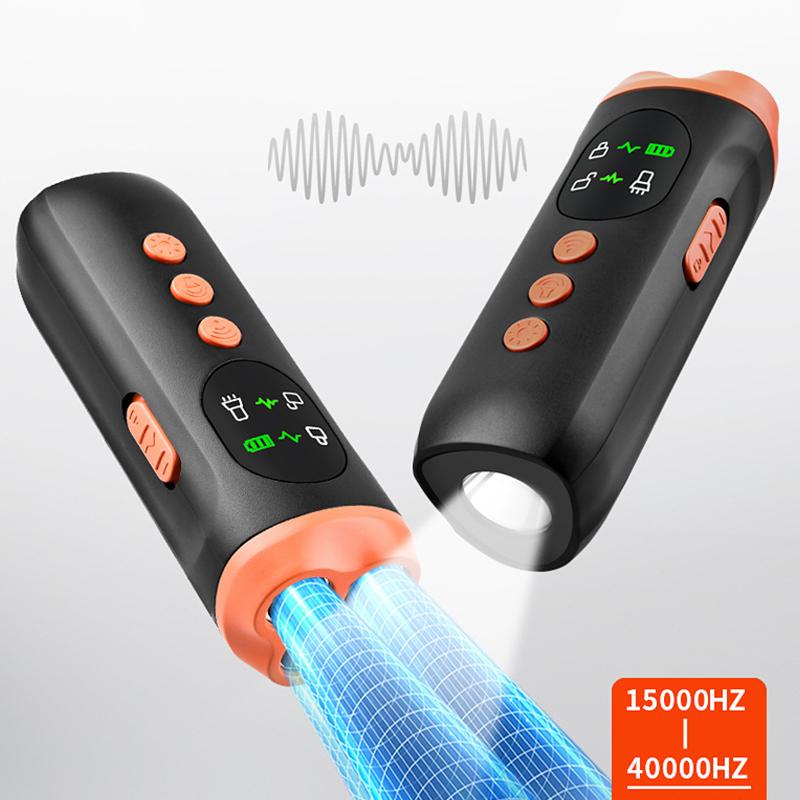 Dispozitiv Ultrasonic de Respingere a Câinilor de Companie, Deterent pentru Lătratul Câinilor cu Lanternă LED, Repelente Reîncărcabile pentru Dresajul Câinilor, Instrument Anti-Lătrat