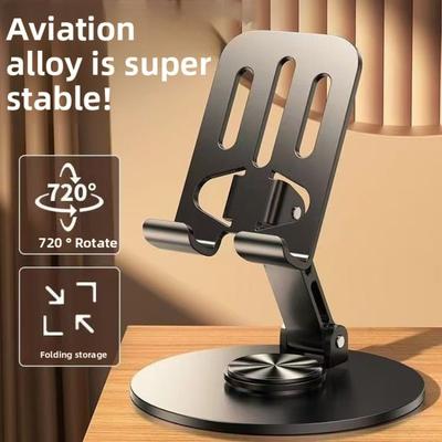 Rotatable All-metal Phone Stand, Mechanical Folding Phone and Tablet Universal, Portable Stand for Lazy People To Watch TV Series