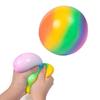 Gradient Rainbow Pinch Pink Ball Stress Relief Ball Toy Squeezing Slow Rebound Jump Ball Children'S Finger Training Toy Ball