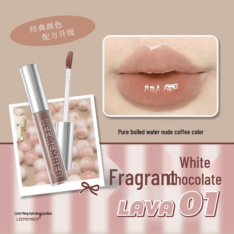 LEEMEMBER Laimeng Water Essence Lip Gloss Matte Chocolate Jelly Lipstick.