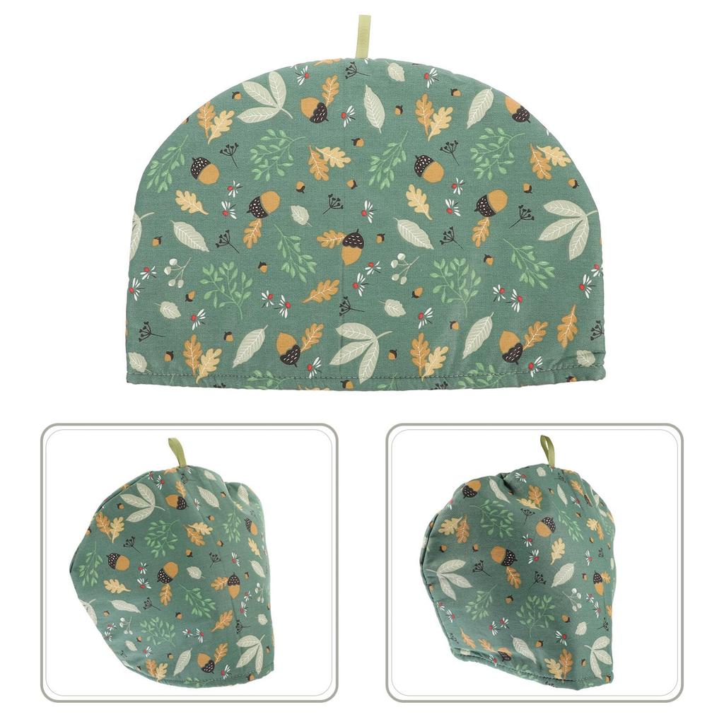 NUOLUX Tea Cozy Teapot Cover, Cotton Fabric, Stylish Nordic Floral Design, Insulated Teapot Cover, Dust Cover, Kettle Cover, 33x33x23cm, Color 3,