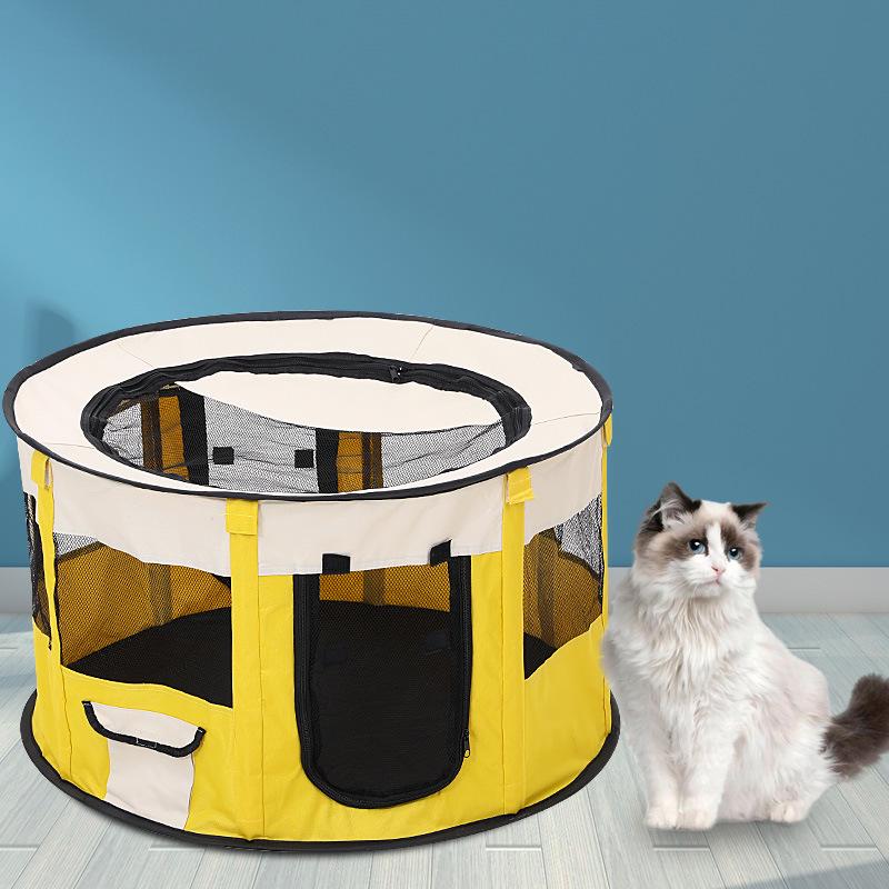 Foldable Pet Whelping Tent: Enclosed Cat Breeding & Dog Cage