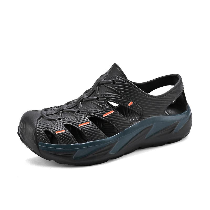 2025 Summer New Men's Platform One-pedal Garden Shoes Breathable Beach Shoes Fashion Sandals Platform Hole Shoes Men
