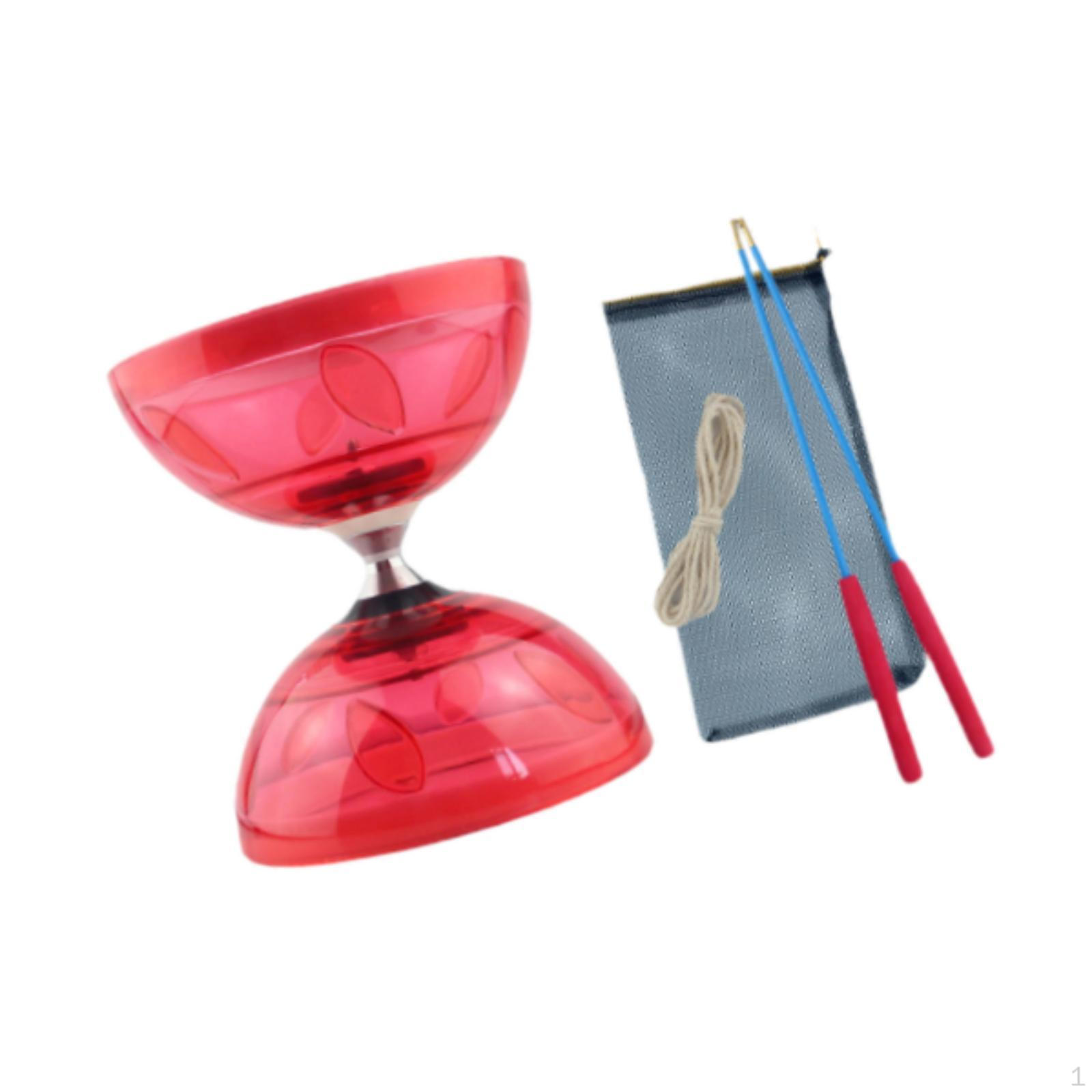 

Китайский набор дьяболо 3 подшипника Йо Игрушка для жонглирования Аксессуары для начинающих Сообщество красный