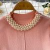Spring Summer Beaded Knitted Mini Dress for Women Fashion Sleeveless Slimming Ruffle-Trimmed Sweater Dress