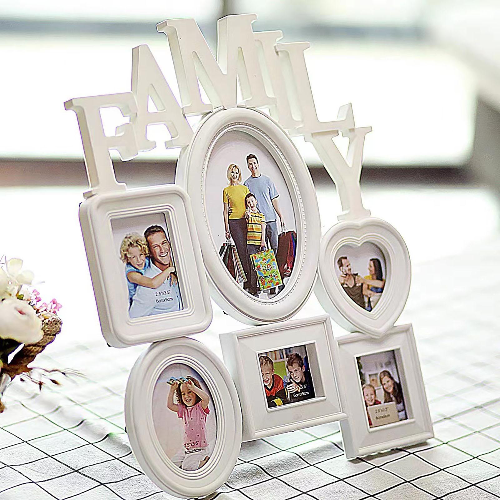 30*37cm Family Photo Frames Wall Hanging  Easy Installation Modern Minimalist Frame for Photo Picture Display Use nero