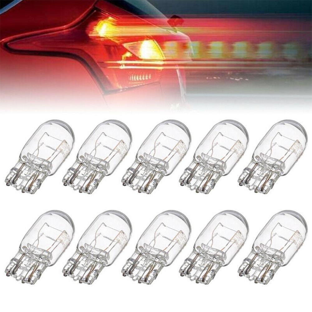 10PCS T20 7443 1891 Signal Light 21/5W Clear Glass Turn Signal Stop Brake Tail Light Bulbs Daytime Running Lights
