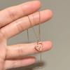 Q Family V Gold High-End Diamond-Set Hollow Lozenge Gourd Pendant Clavicle Chain