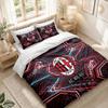 Set Biancheria da Letto 1 Copripiumino 2 Federe Stampa AC Milan Decorazione Camera da Letto Casa
