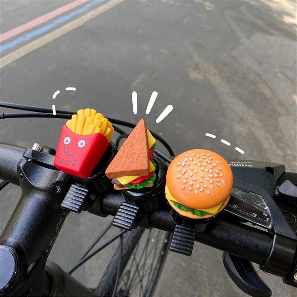 Burger Cartoon Bike Bell High-Decibel Universal Scooter Bell for Kids Mountain Bikes