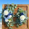 Realistic Rose Flower Arrangement Artificial Plastic Flower For Bridal Showers Wedding Reception Chair Back Decoration