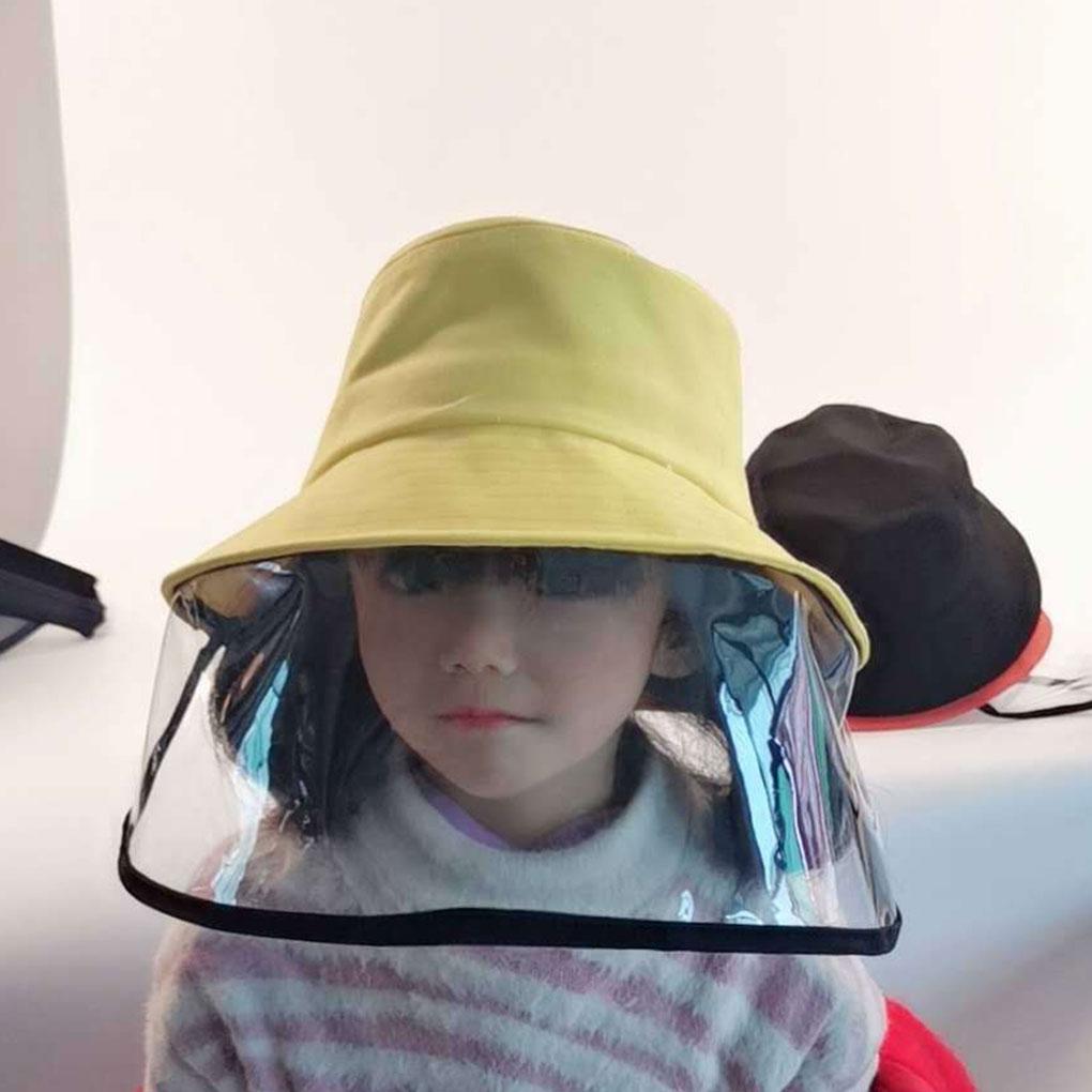 Kids Face Protection Hat Children Detachable Transparent Face Protection