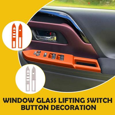 Car Window Glass Lifting Switch Button Decorative Frame For Suzuki SPACIA Custom M K54S & M K94S 2024 Car Interior Accessor S2W2