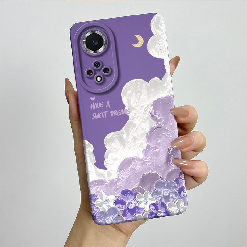 For Huawei Nova 9 / Honor 50 Phone Case NAM-LX9 NTH-NX9 Soft Silicone Sweet Painted Protective Back Cover Cute Printed Casing