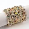 Enamel Vintage Cloisonne Bangle Colorful Hand Bracelet Bohemian Flower Bangle  Girls