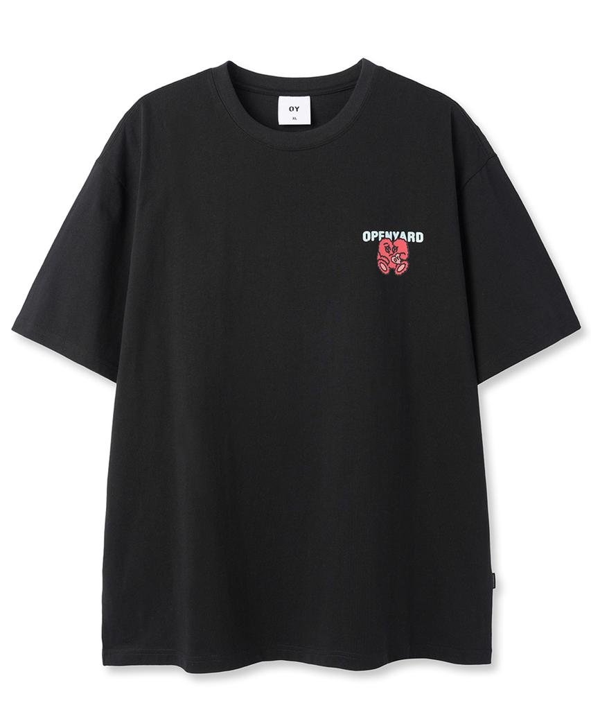 Opeunyadeu(Owai) Boucle Heart Tee - Black