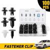 Parts Car Body Plastic Bumper Fender Tool Trim Retainer Clips Fastener Kit 100Pc