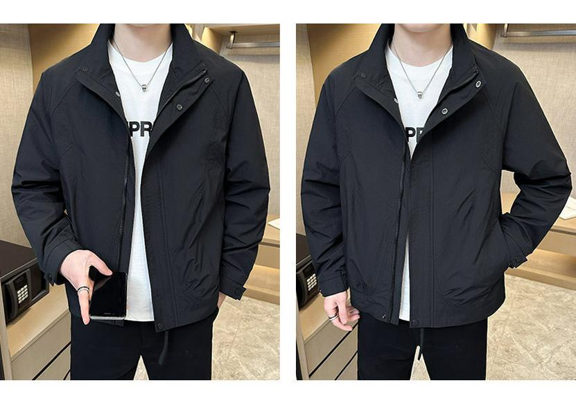 2026 Spring Men's Stand Collar Workwear Jacket: Trendy, High-Quality, Outdoor Casual Style