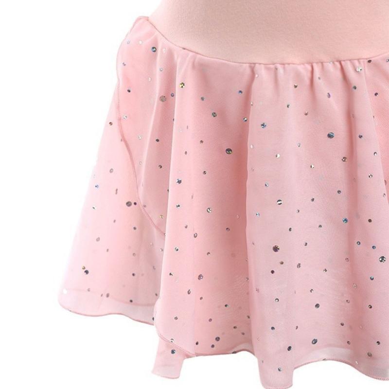 Tanz-Leotards mit Tüllrock Gymnastik Ballerina Outfit Kurzarm Ballett Tanzkleid Tanzbekleidung für Kinder Kleinkind