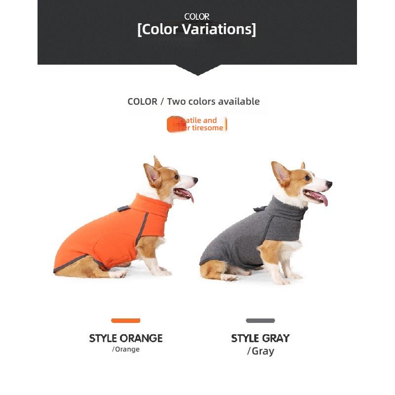 Autumn Winter New Dog Sweatshirt Turtleneck Fleece Lined Warm Cotton Coat Soft Home Wear Pet Clothes For Small Medium Dogs