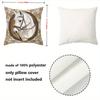 1 Pieces Elegant White Horse Pattern Decorative Throw Pillow Polyester pillowcase, sofa decorative cushion cov Headboard Pillow