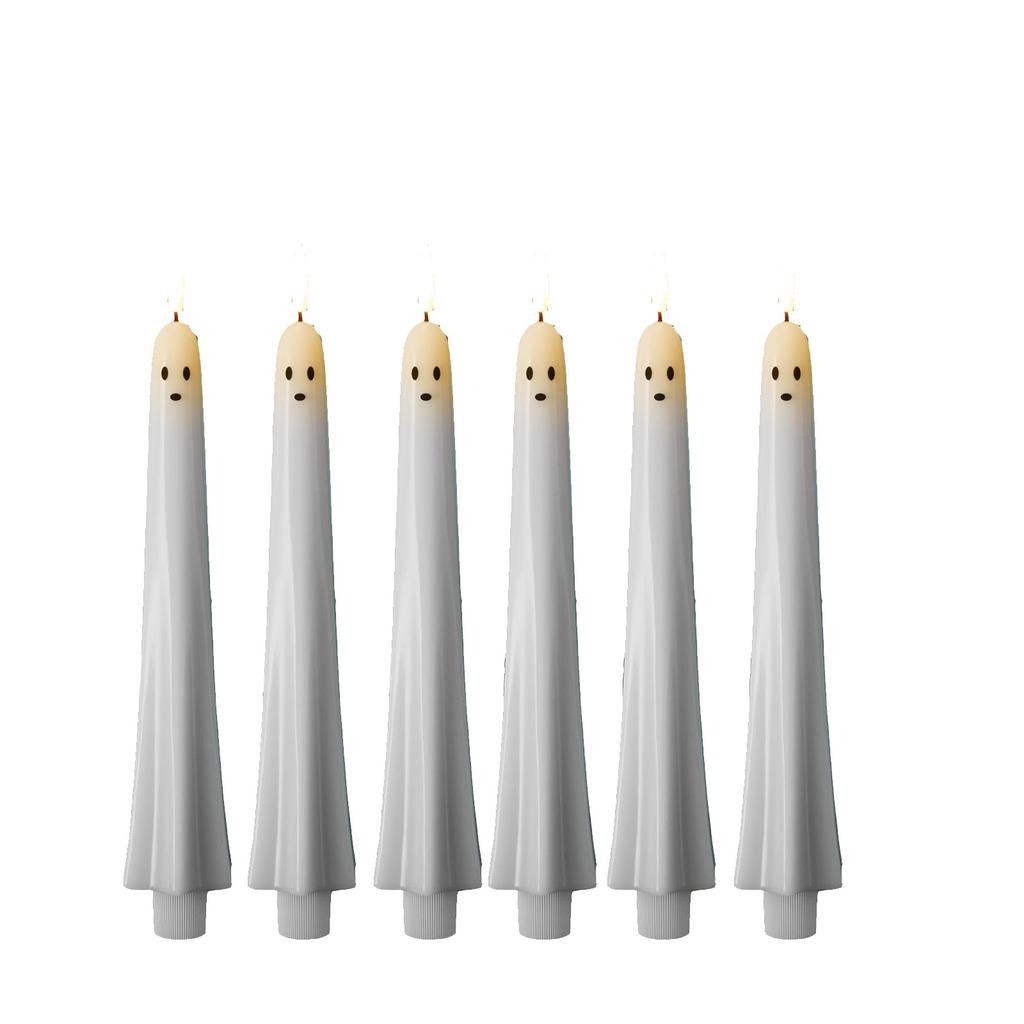 6-Pack Halloween  Flameless Candles - Flickering LED Tea Lights With Creepy  Designs For Indoor And Outdoor Decor