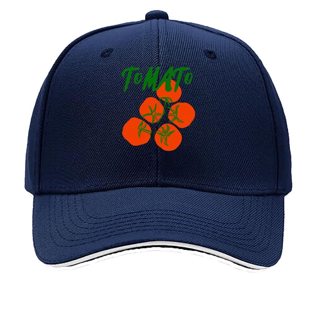Tomato Tomato Garden Aesthetic Red Tomato Illustration Sandwich Baseball Cap Unisex Women Sun Cap Outdoor Workouts Hat