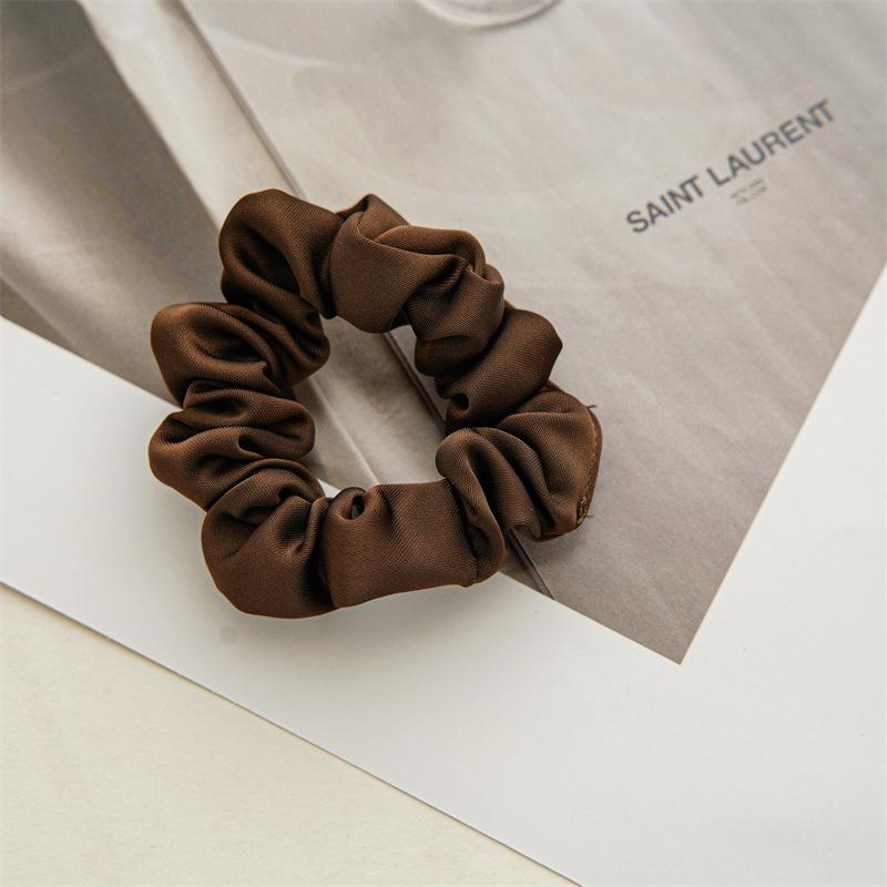 1Pc Small 7cm Hair Ring Silk Satin Hair Scrunchies Simple Versatile Ponytail Holder Sweet Solid Color Headwear Accessories Women
