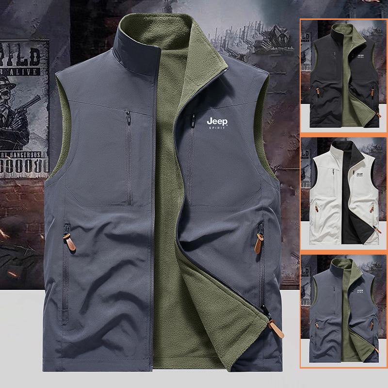 Jeep Spirit Men s Reversible Multi-Pocket Vest - Autumn/Winter 2025 Collection 5XL
