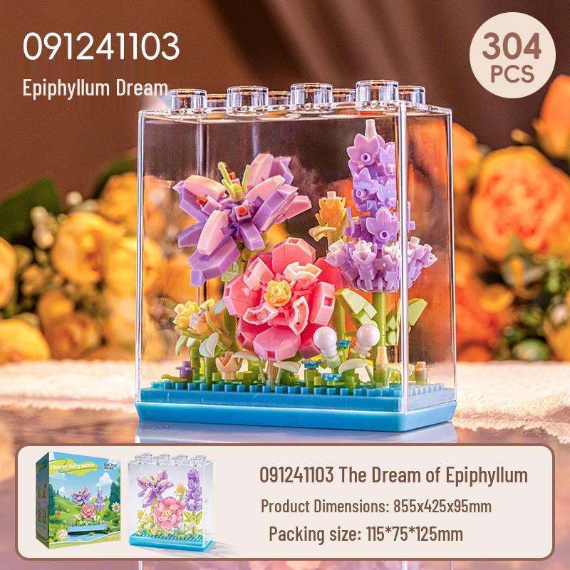Music Flower Box Compatible Building Blocks Bouquet: Sunflower & Carnation Toy for Children and Teachers