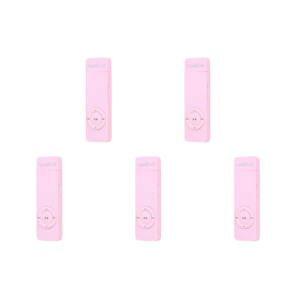 5Pcs Mini MP3 Music Player Lossless Sound Media Player Support 64GB TF Card 3.5mm Audio Jack Built-in Lithium Battery