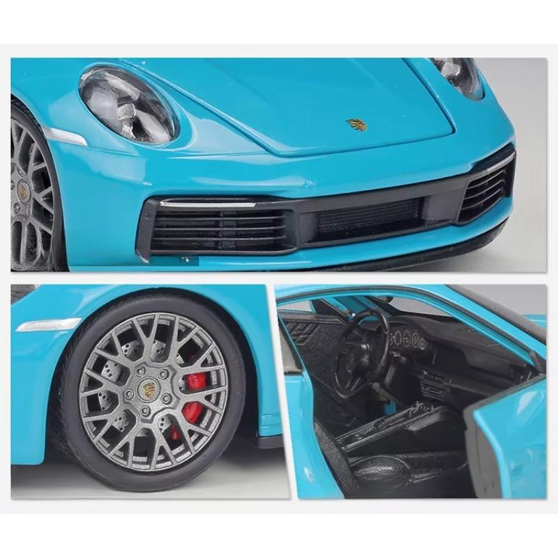 1/24 Porsche 911 Carrera 4S WELLY Diecast Auto Simulator Legierung Metall Modellauto Sportwagen Für Kinder Geschenk Sammlung Dekoration