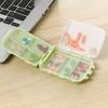 Storing Independent Inner Durable 8-grid Waterproof Portable Folding Tablet Sub-packing Organizer Box Pill Storage Holder