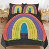Soft Microfiber Duvet Cover Set 2Pcs,Rainbow Tie Dye Quilt Cover Bedding Set Bed Covers And Pillowcase 75*50 With Zipper Closure