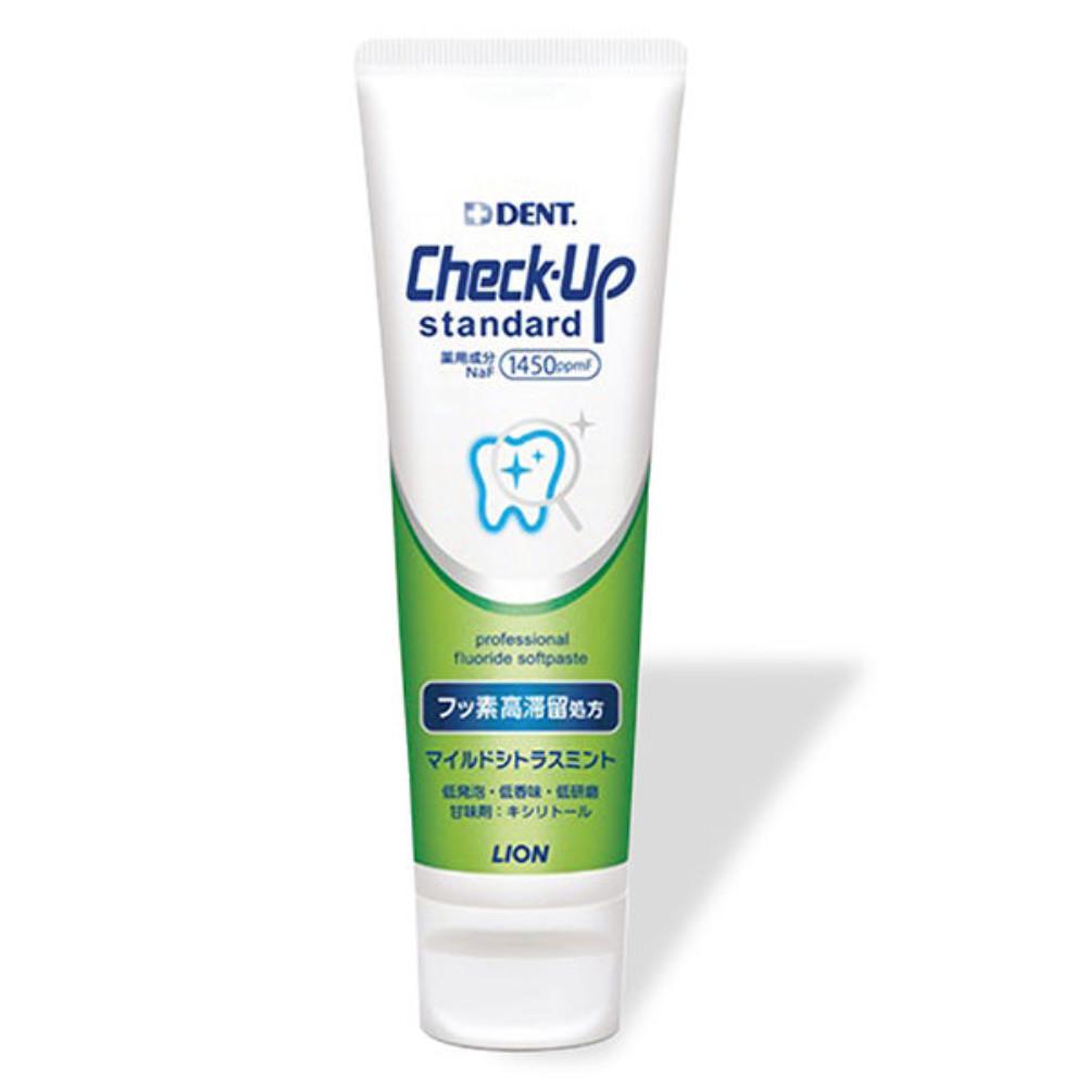 Japan LION Check-Up Standard Toothpaste Soft Paste Low Abrasive (Mild Citrus Mint / Mild Pure Mint) 135g