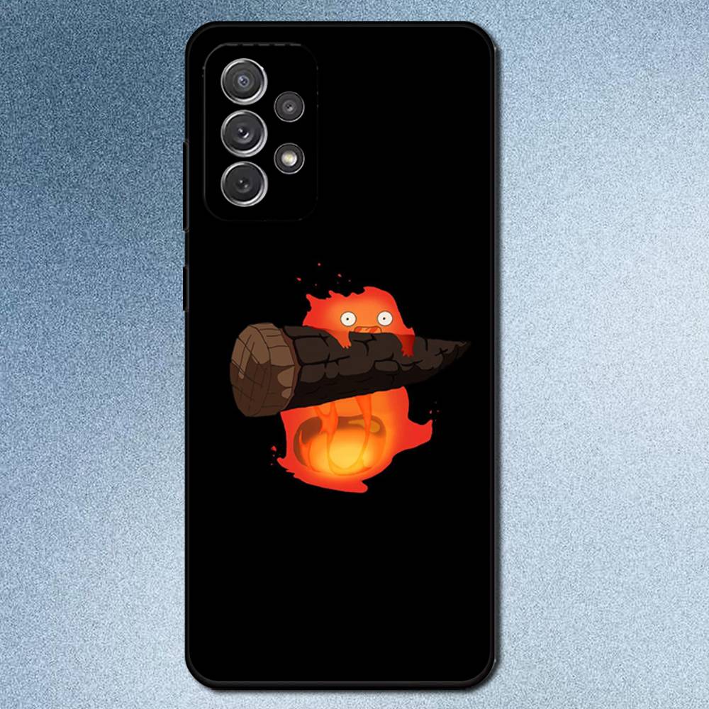 H-Howl M-Moving C-Castle Phone Case For Samsung S25,S24,S21,S22,S23,S30,Ultra,S20,Plus,Fe,Lite,Note,10,9,5G Black Cover