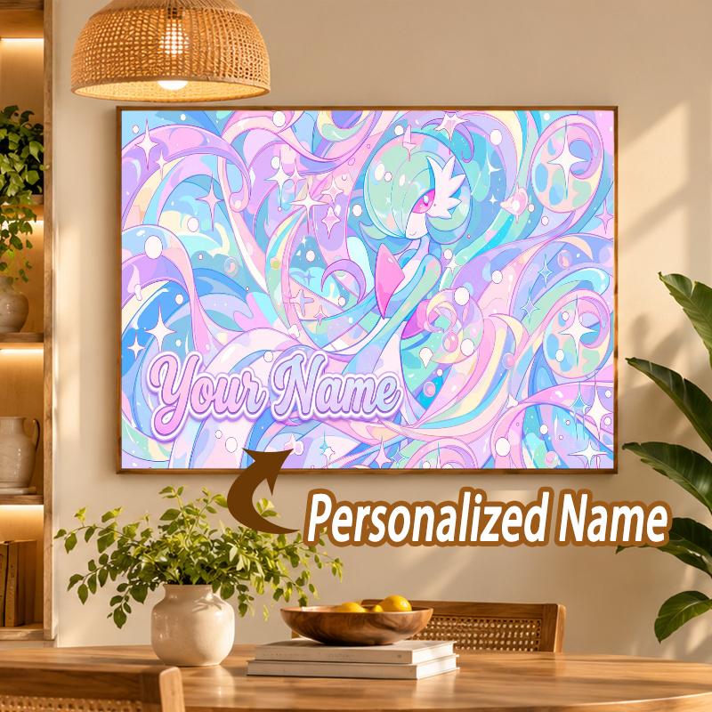 Gardevoir Custom Name Diamond Painting Personalized 5D Full Drill DIY Diamond Art Home Decor