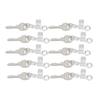 10pcs Beard Beads Keys Springs Beard Ornaments for Men Women Hair Braiding Decoration