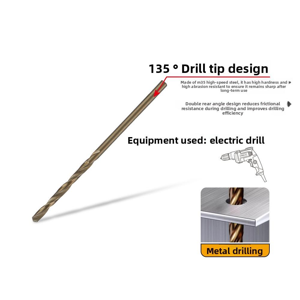 10PCS Straight Shank Twist Drill Bits Twist Design HSS Drill Bits Drill Bits  Industrial Use