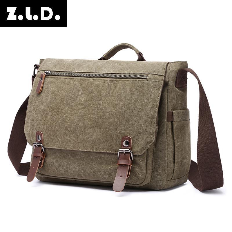 Sports Messenger Bag Vintage Canvas Computer