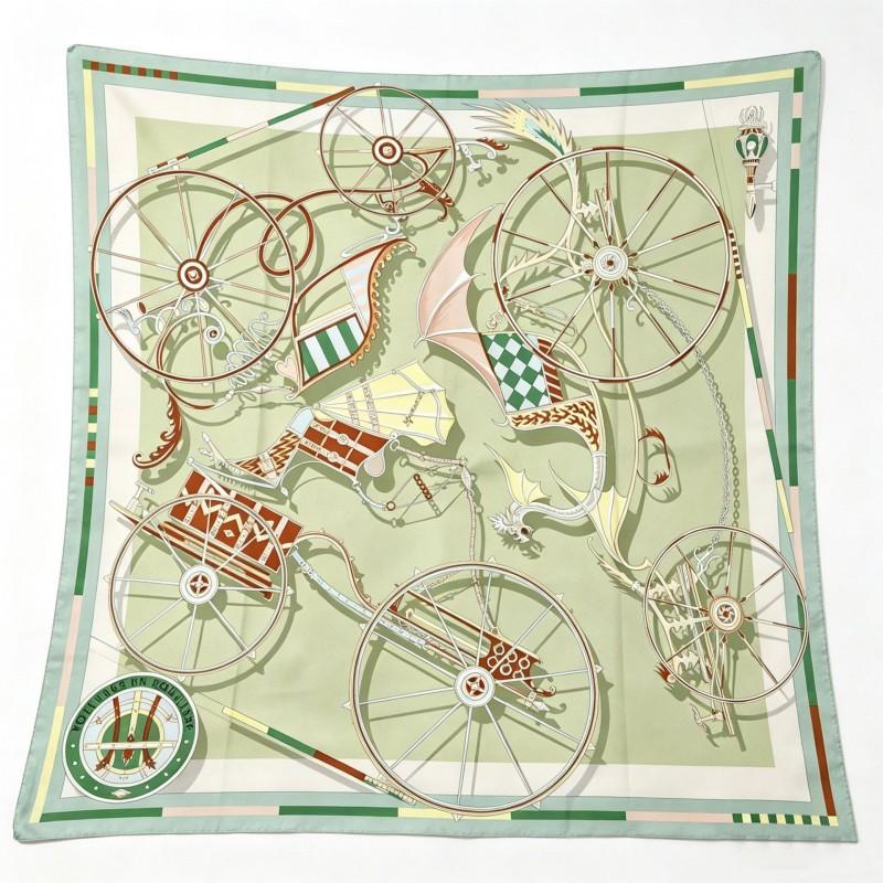 70x70cm Nylon Square Scarf Women Vintage Print Lightweight Accessory Office Casual Hair Styling