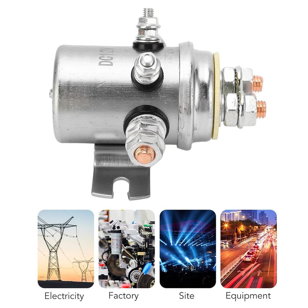 Winch Relay, Waterproof Relay 600A DC 12V Durable Brass Coil for Snowmobile Winch Solenoid Winch Relay Solenoid